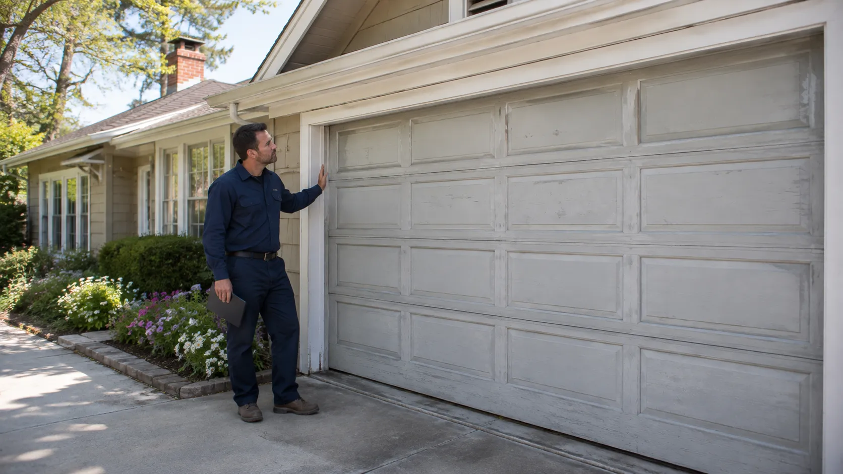Garage door detail illustrating is your older temecula garage door worth fixing